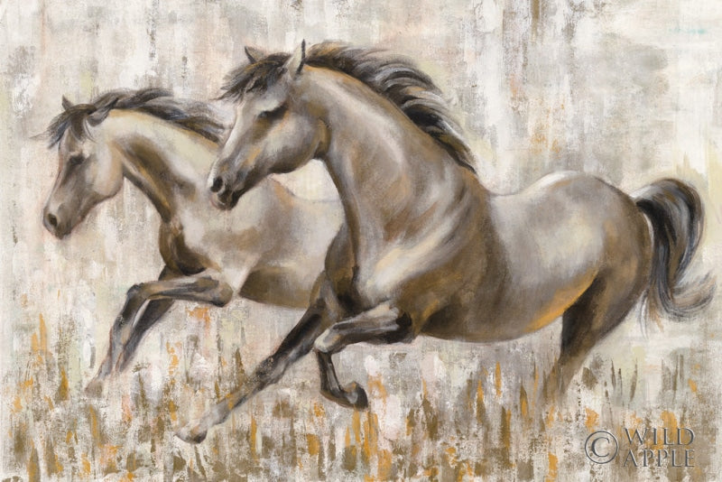 Reproduction of Running Horses by Silvia Vassileva - Wall Decor Art