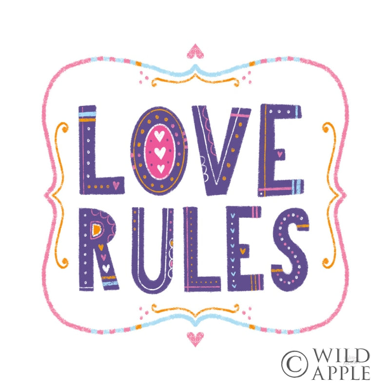 Reproduction of Love Rules by Melissa Averinos - Wall Decor Art