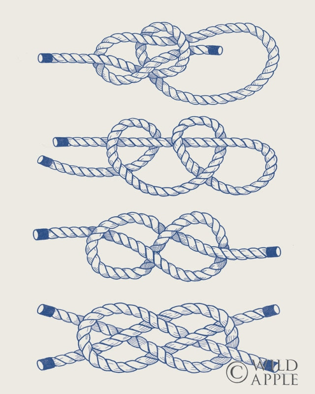Reproduction of Vintage Sailing Knots XIV by Mary Urban - Wall Decor Art