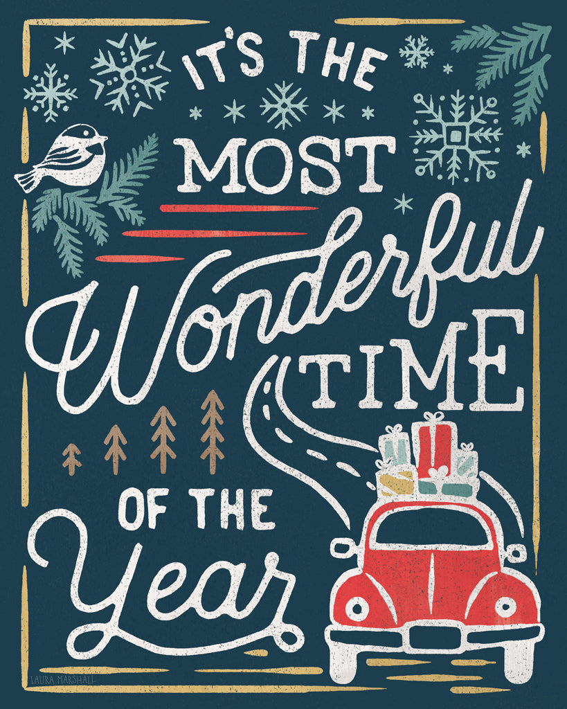 Reproduction of Christmas Adventures V Dark by Laura Marshall - Wall Decor Art