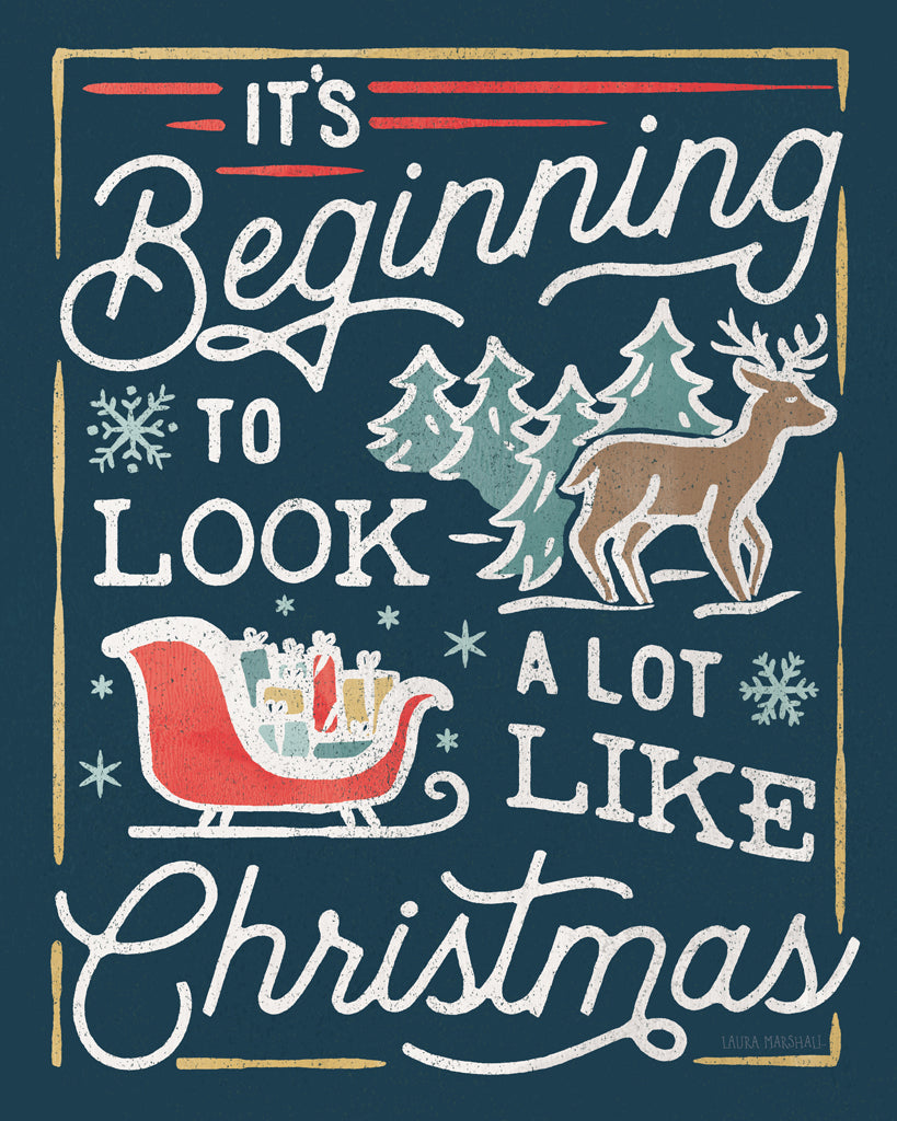 Reproduction of Christmas Adventures VII Dark by Laura Marshall - Wall Decor Art