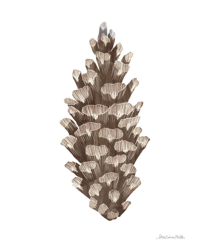 Reproduction of Peace and Joy Pinecone by Sara Zieve Miller - Wall Decor Art