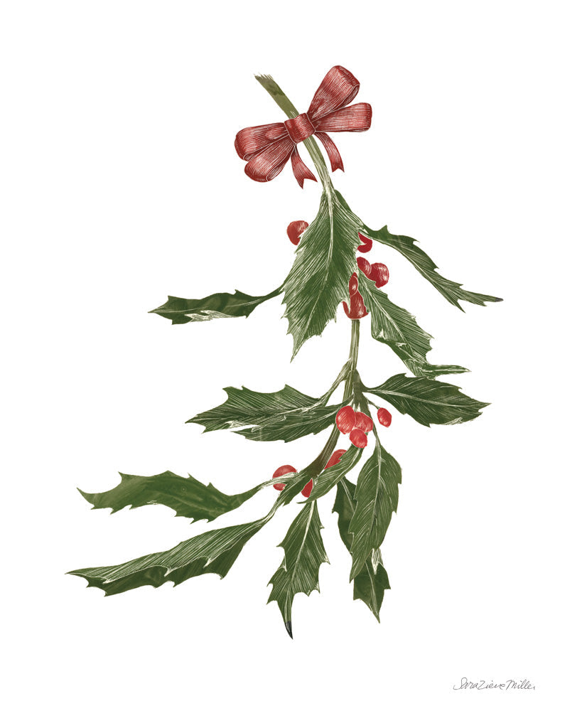 Reproduction of Peace and Joy Holly by Sara Zieve Miller - Wall Decor Art