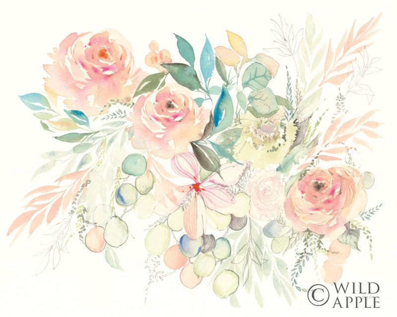 Reproduction of Watercolor Blossom I Crop by Kristy Rice - Wall Decor Art