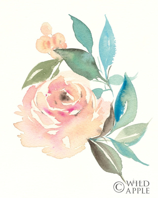 Reproduction of Watercolor Blossom II Crop by Kristy Rice - Wall Decor Art