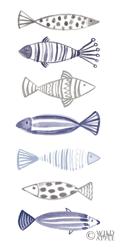 Reproduction of A School of Fish I by Farida Zaman - Wall Decor Art