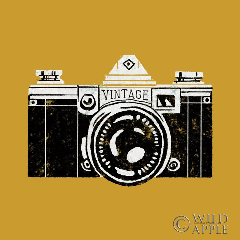 Reproduction of Vintage Camera Yellow by Michael Mullan - Wall Decor Art