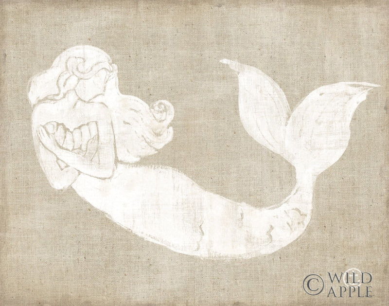 Reproduction of On the Waves II Burlap by Sue Schlabach - Wall Decor Art