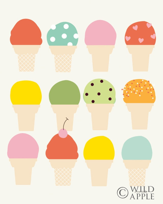 Reproduction of Single Scoops by Ann Kelle - Wall Decor Art