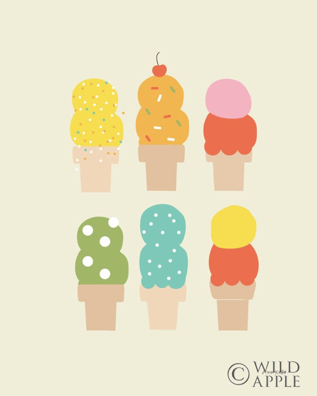 Reproduction of Double Scoops by Ann Kelle - Wall Decor Art