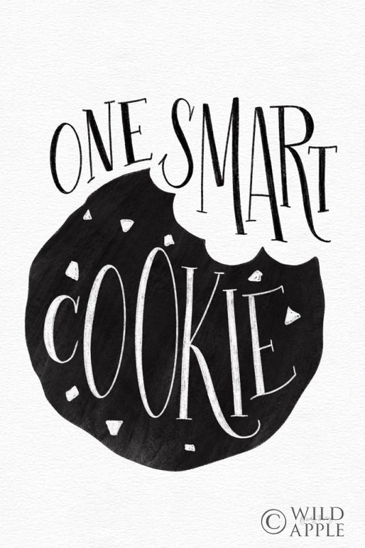 Reproduction of One Smart Cookie BW by Becky Thorns - Wall Decor Art