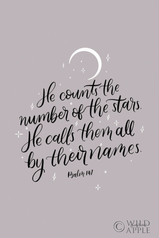 Reproduction of He Counts the Stars by Becky Thorns - Wall Decor Art