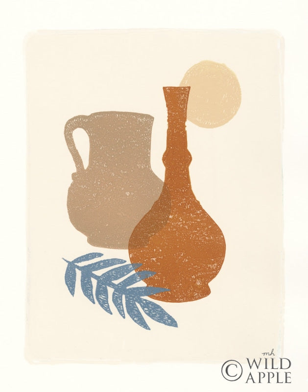 Reproduction of Oasis II Dusty Blue by Moira Hershey - Wall Decor Art