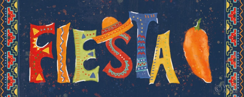 Reproduction of Tex Mex Fiesta VII Dark by Veronique Charron - Wall Decor Art