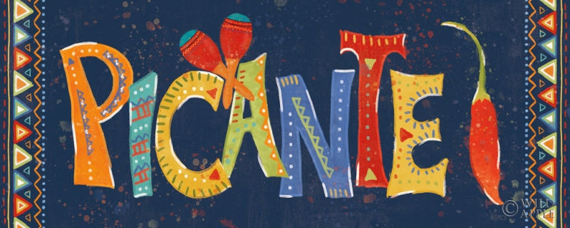 Reproduction of Tex Mex Fiesta VIII Dark by Veronique Charron - Wall Decor Art