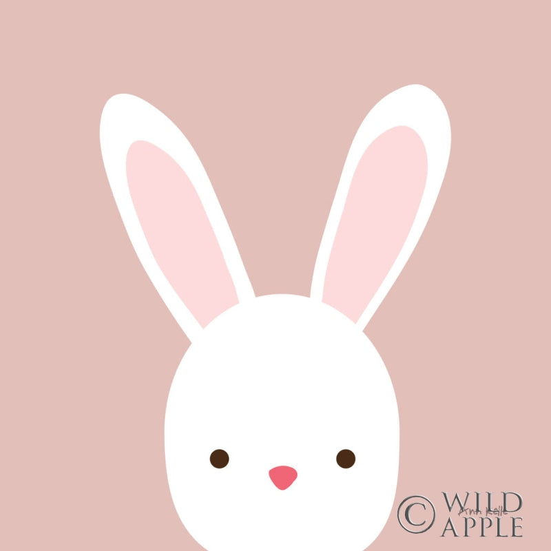 Reproduction of Cuddly Bunny Soft Pink by Ann Kelle - Wall Decor Art