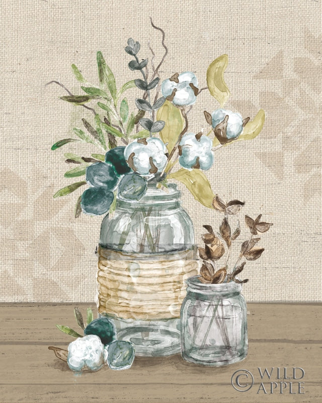 Reproduction of Cotton Bouquet III by Mary Urban - Wall Decor Art