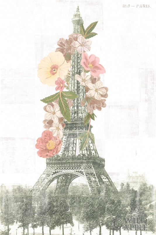 Floral Eiffel Tower Neutral