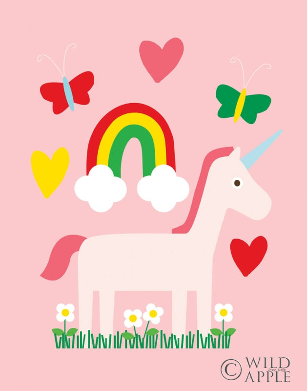 Reproduction of Unicorn Fun I by Ann Kelle - Wall Decor Art