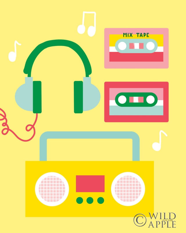 Reproduction of Lets Listen to Music II by Ann Kelle - Wall Decor Art