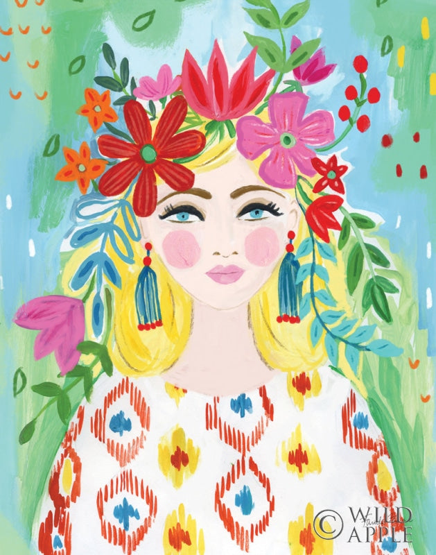 Reproduction of Boho Girl I by Farida Zaman - Wall Decor Art