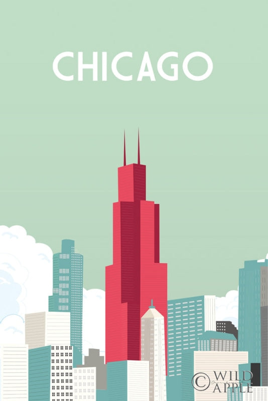 Reproduction of Chicago by Omar Escalante - Wall Decor Art