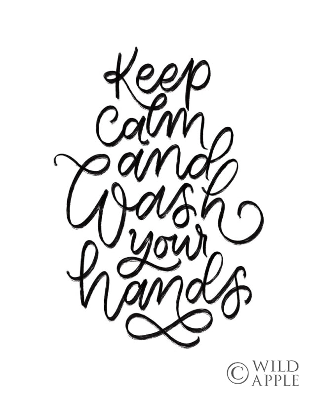 Reproduction of Wash Your Hands I by Becky Thorns - Wall Decor Art