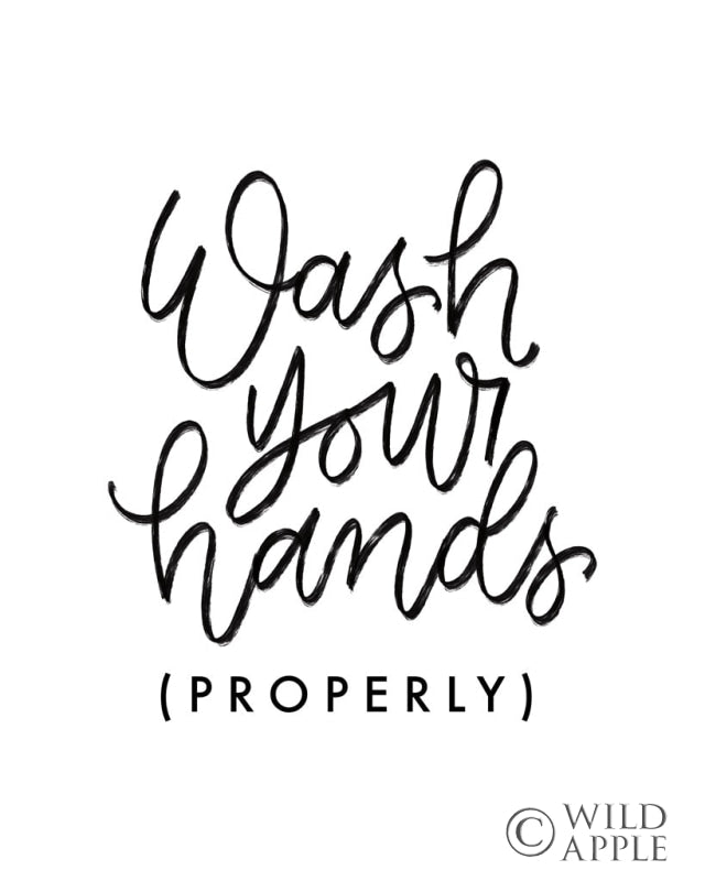 Reproduction of Wash Your Hands III by Becky Thorns - Wall Decor Art