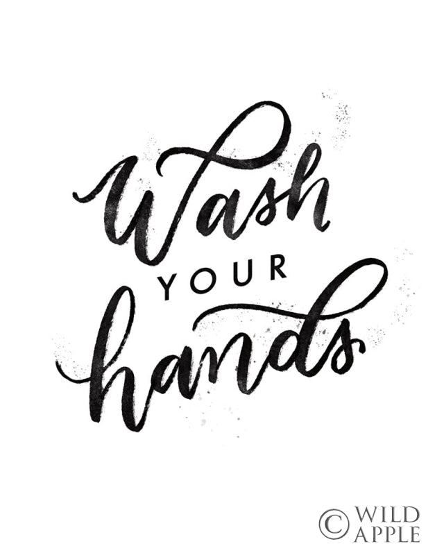 Reproduction of Wash Your Hands IV by Becky Thorns - Wall Decor Art