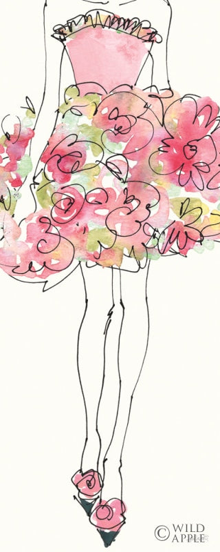 Reproduction of Floral Fashion Shoulders I Pink by Anne Tavoletti - Wall Decor Art