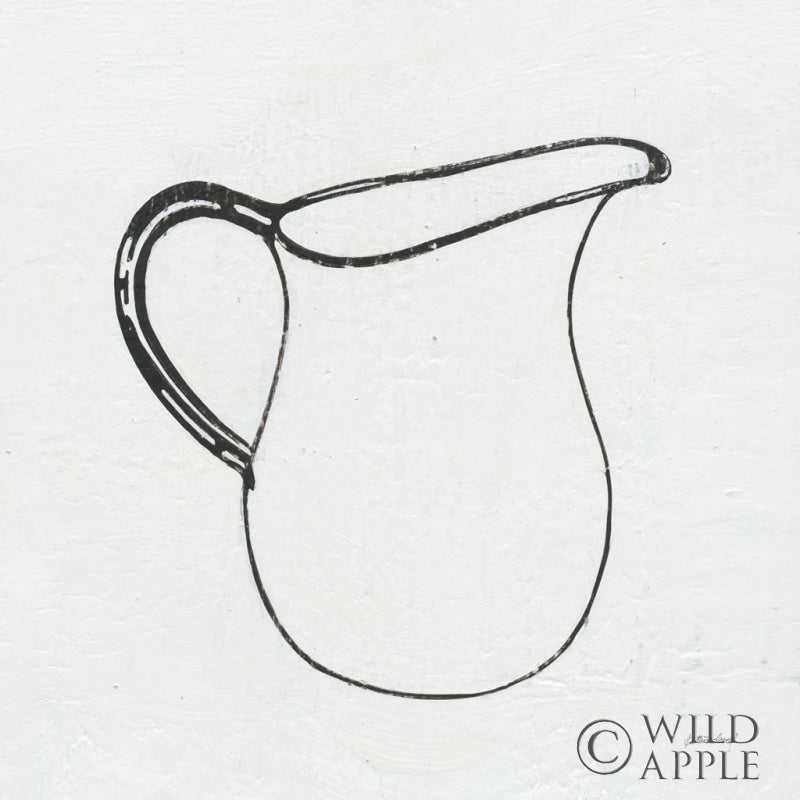 Reproduction of Retro Pitcher by Kathrine Lovell - Wall Decor Art