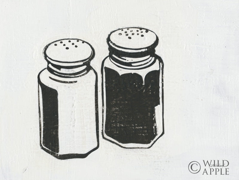 Reproduction of Retro Salt and Pepper by Kathrine Lovell - Wall Decor Art