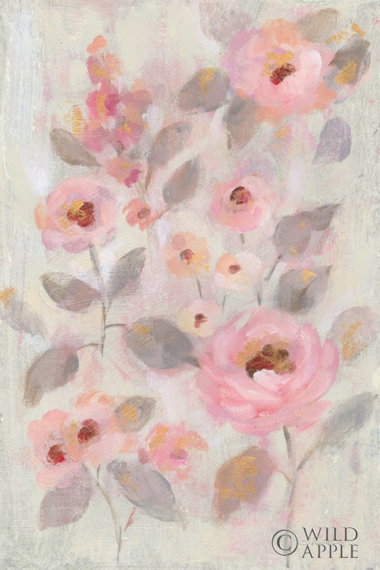 Reproduction of Expressive Pink Flowers II by Silvia Vassileva - Wall Decor Art