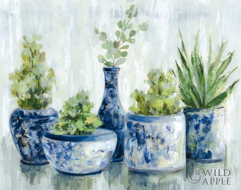 Reproduction of Chinoiserie Plants Bright by Silvia Vassileva - Wall Decor Art
