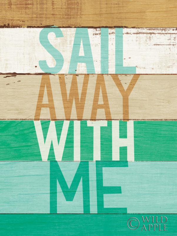 Reproduction of Beachscape Inspiration VII Green by Michael Mullan - Wall Decor Art