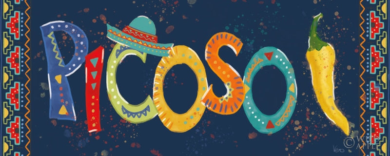 Reproduction of Tex Mex Fiesta IX Dark by Veronique Charron - Wall Decor Art