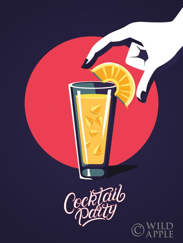 Reproduction of Cocktail Party by Omar Escalante - Wall Decor Art