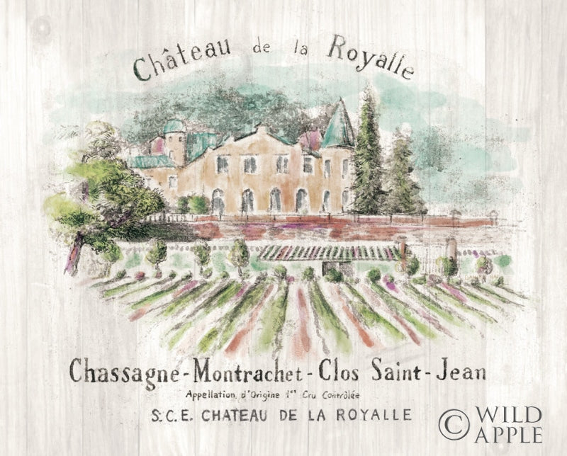 Reproduction of Chateau Royalle on Wood Color by Danhui Nai - Wall Decor Art