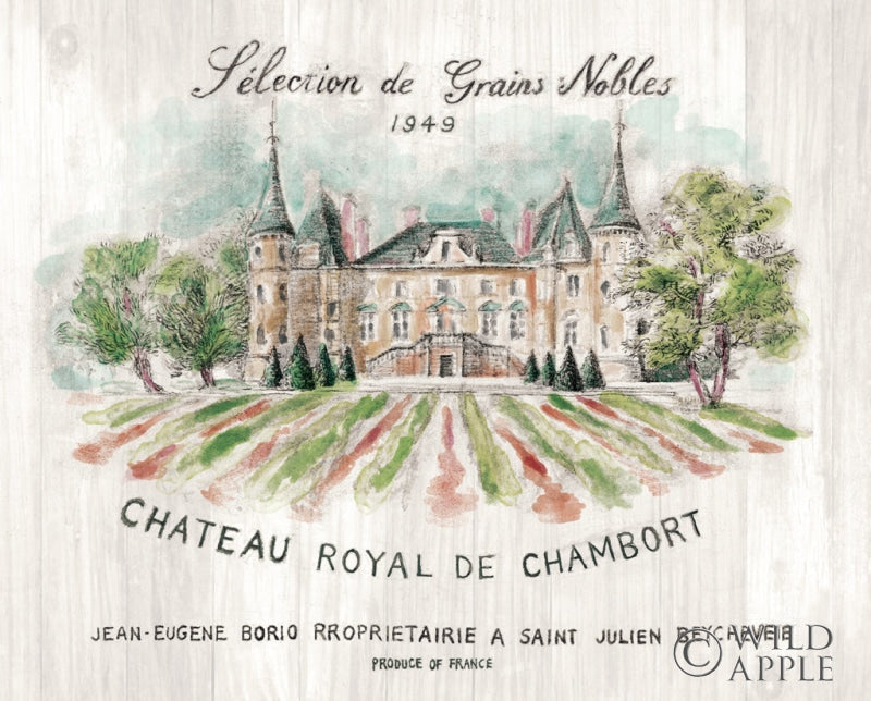 Reproduction of Chateau Chambort on Wood Color by Danhui Nai - Wall Decor Art