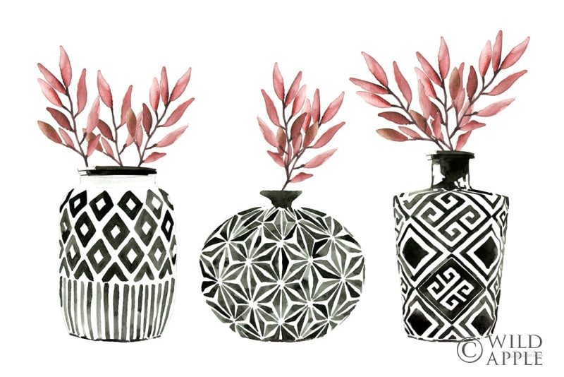 Reproduction of Geometric Vases I by Mercedes Lopez Charro - Wall Decor Art
