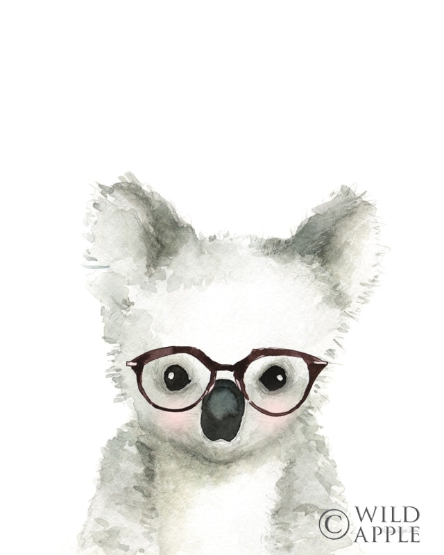 Reproduction of Koala in Glasses by Mercedes Lopez Charro - Wall Decor Art