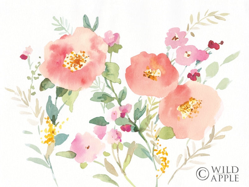 Reproduction of Watercolor Jewels I Bold by Danhui Nai - Wall Decor Art