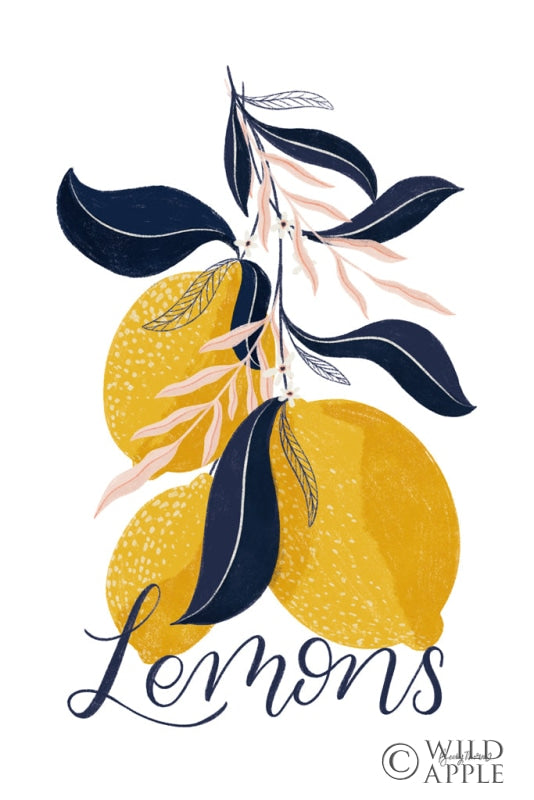 Reproduction of Lemons I by Becky Thorns - Wall Decor Art