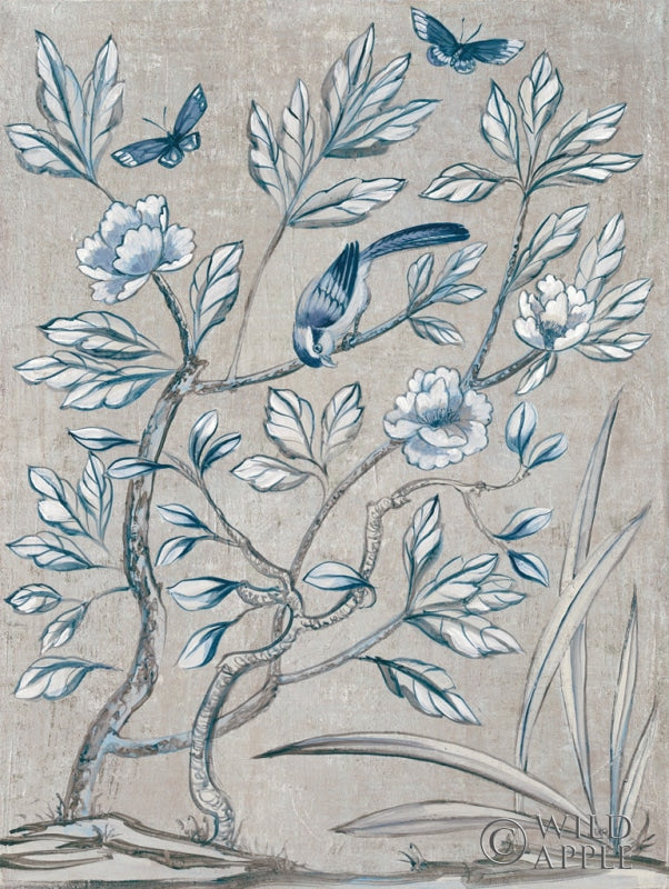 Reproduction of Shimmering Garden II Navy by Julia Purinton - Wall Decor Art