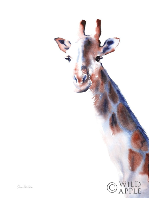 Reproduction of Copper and Blue Giraffe by Aimee Del Valle - Wall Decor Art