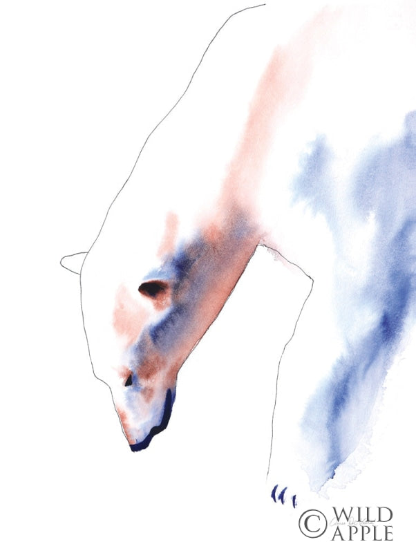 Reproduction of Copper and Blue Polar Bear by Aimee Del Valle - Wall Decor Art