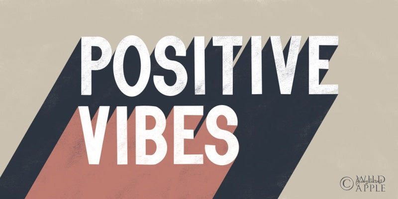 Reproduction of Positive Vibes by Becky Thorns - Wall Decor Art
