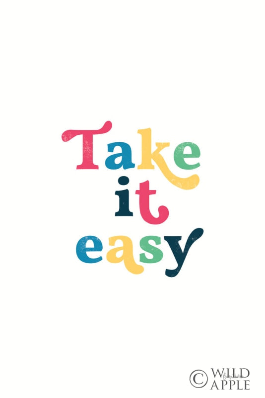 Reproduction of Rainbow Take it Easy by Becky Thorns - Wall Decor Art
