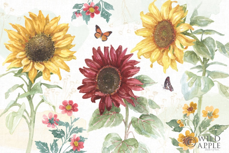 Reproduction of Sunflower Splendor IV by Beth Grove - Wall Decor Art