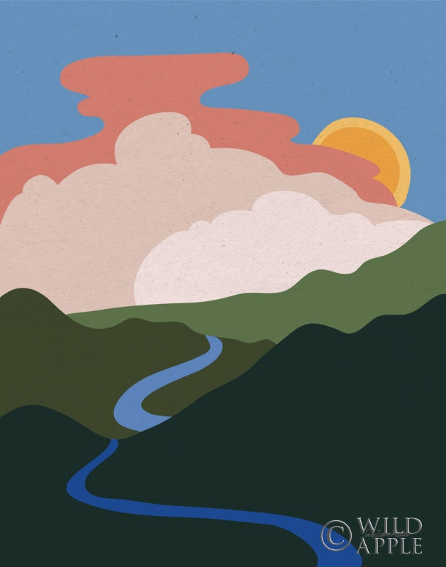 Reproduction of Hills and Valleys I by Sara Zieve Miller - Wall Decor Art